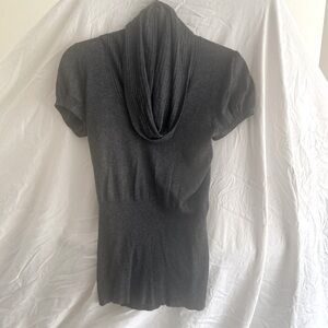 Express Size S Cowl Neck Sweater with Short Sleeves